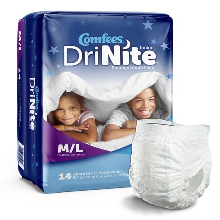 Comfees DriNite Juniors Youth Underwear Medium / Large 65 to 85 lbs., PK 56 CMF-YM